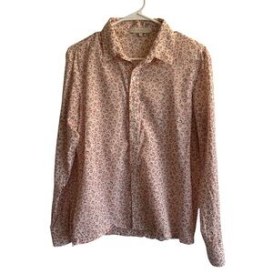 Vanessa Bruno Pink Floral 100% Cotton Buttondown, EU 40 (US 8)